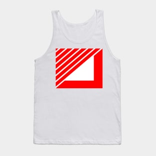 Abstract geometric pattern - red and white. Tank Top